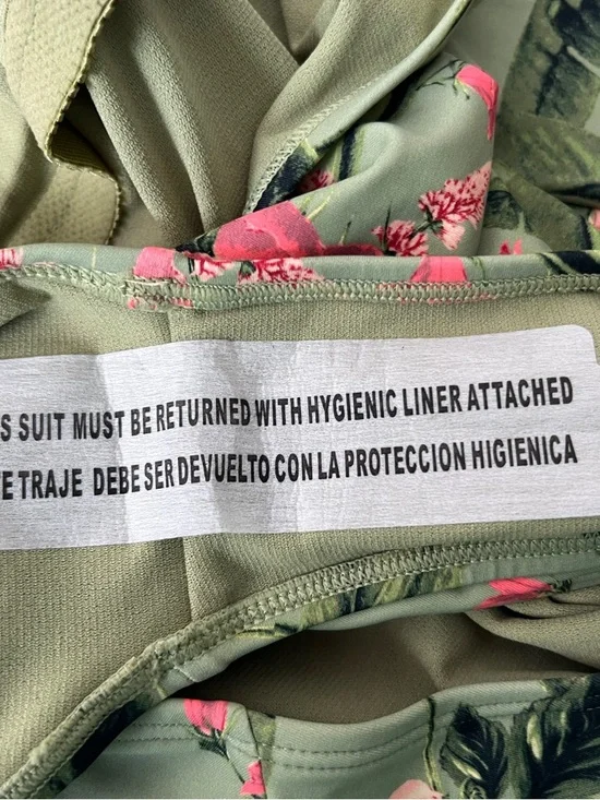 Aguabendita  X Target Peony Floral Print Long Sleeve One Piece Swimsuit Size M - Picture 8 of 12